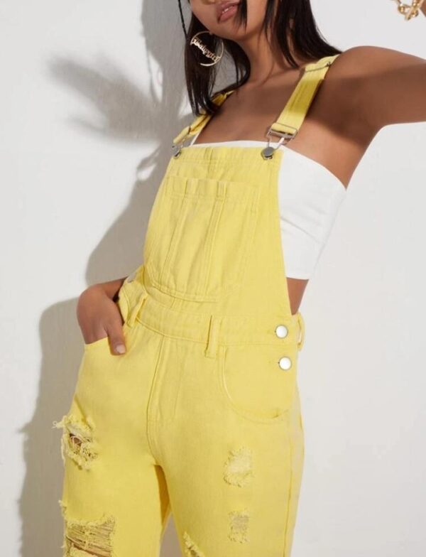 Cropped Denim Overall