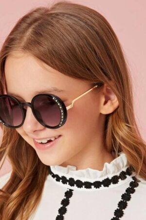 Round Frame Sunglasses With Case