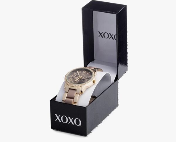 XOXO Women's Analog Watch with Gold-Tone Case, Crystal-Inset Bezel - Image 2