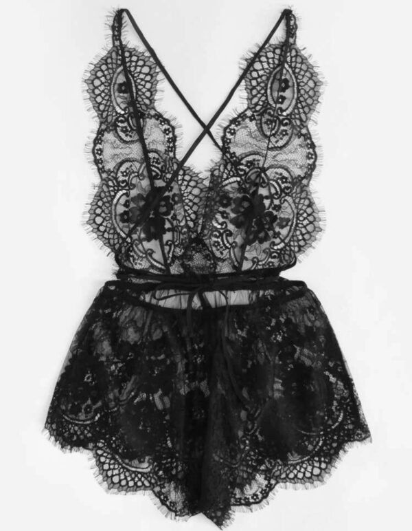 Criss Cross Romper Bodysuit - Image 3