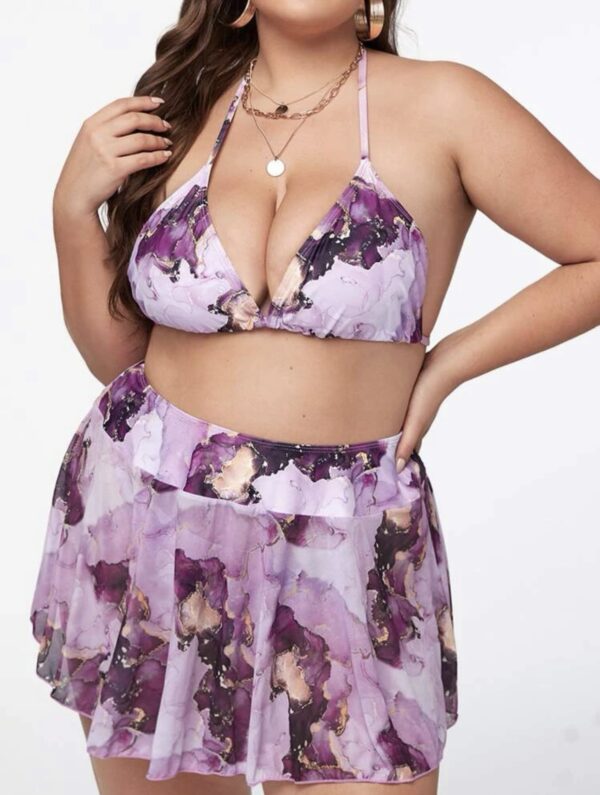 Halter Bikini Swimsuit & Beach Skirt - Image 4