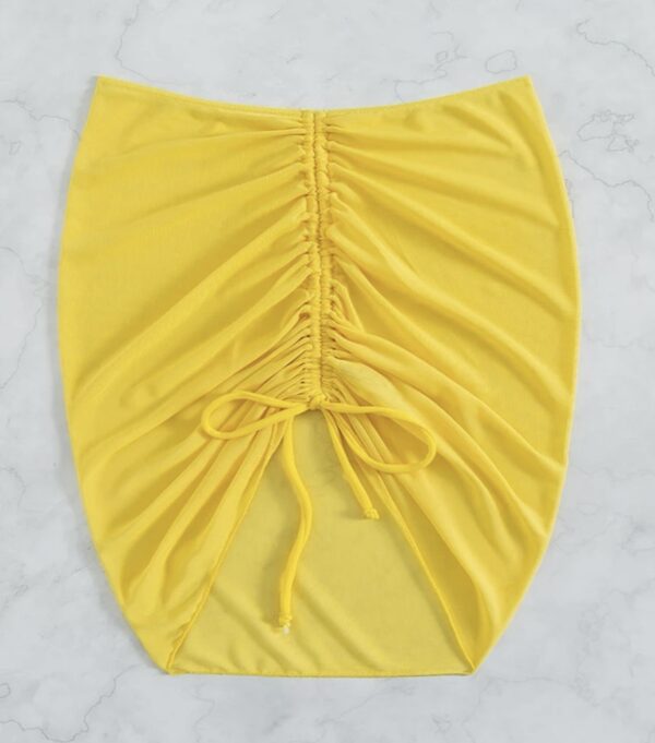 Drawstring Cover Up Skirt - Image 4