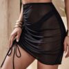 Drawstring Cover Up Skirt - Image 2