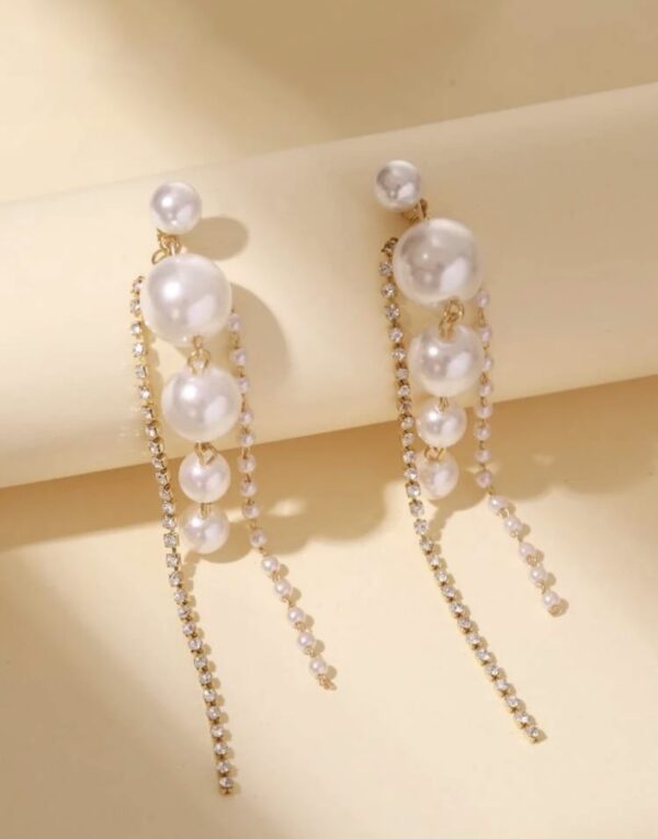 Pearl Decor Earrings - Image 3
