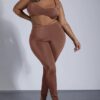 Sexy Plus Solid Crop Cami Top & Strappy Detail Leggings - Image 4