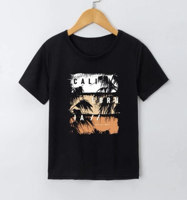Boys Tropical & Letter Graphic Tee