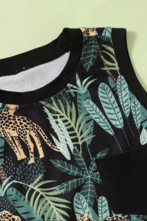Toddler Boys Tropical & Letter Graphic Tank Top 1 PC