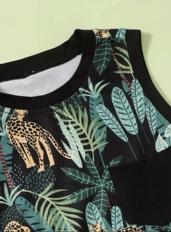 Toddler Boys Tropical & Letter Graphic Tank Top 1 PC