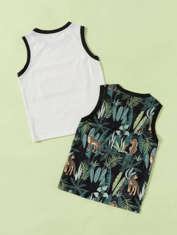 Toddler Boys Tropical & Letter Graphic Tank Top 1 PC - Image 3