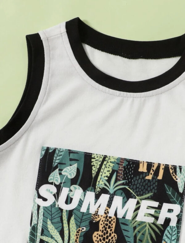 Toddler Boys Tropical & Letter Graphic Tank Top 1 PC - Image 4