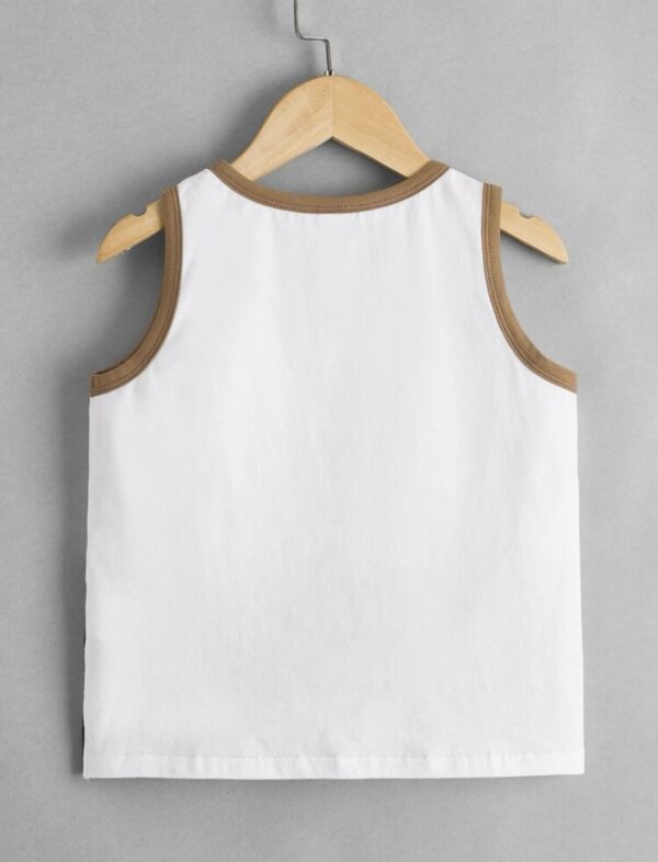 Boys Colorblock Pocket Patched Tank Top - Image 3