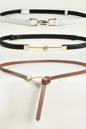 Leather Skinny Belt