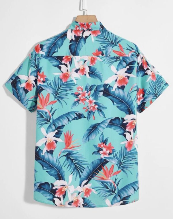 Tropical Plants Print Pocket Shirt - Image 5