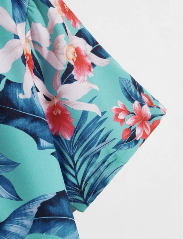 Tropical Plants Print Pocket Shirt - Image 4