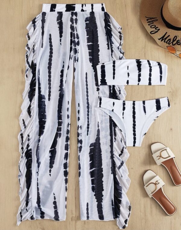 Bikini Swimsuit With Ruffle Beach Pants - Image 2