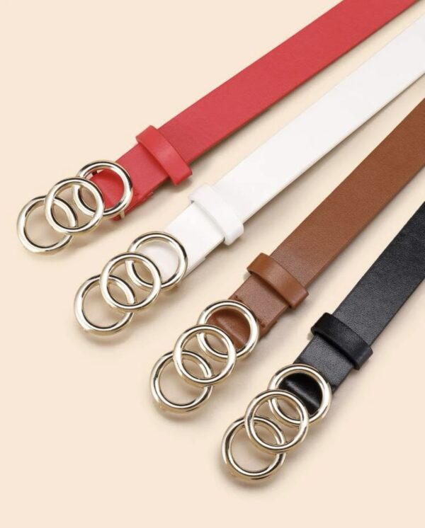 Circle Decor Buckle Belt With Hole Punch - Image 4