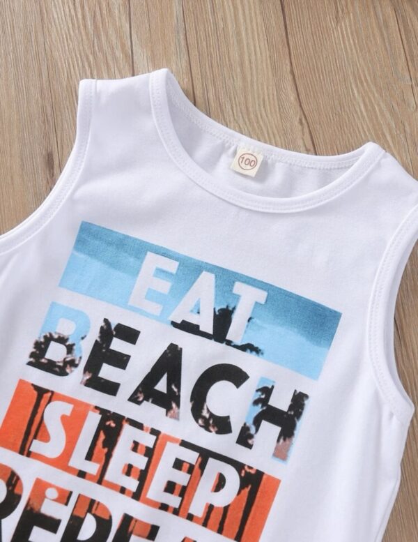 Toddler Boys Letter Graphic Tank Top