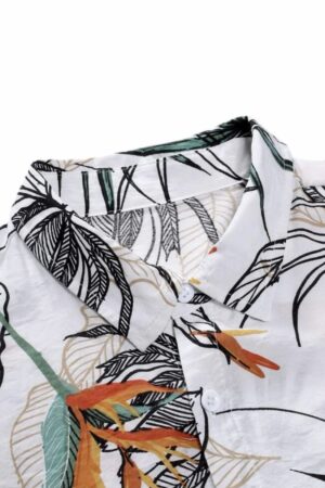 Men Random Plants Print Shirt Without Tee