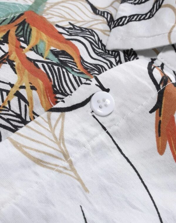 Men Random Plants Print Shirt Without Tee - Image 2