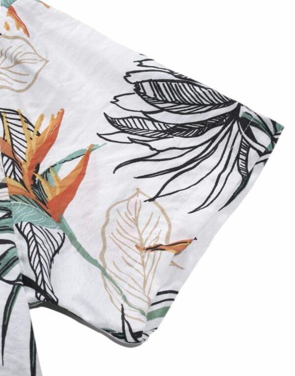 Men Random Plants Print Shirt Without Tee - Image 3