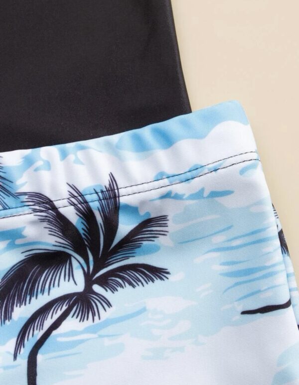 Boys Palm Tree Print Beach Swimsuit - Image 2